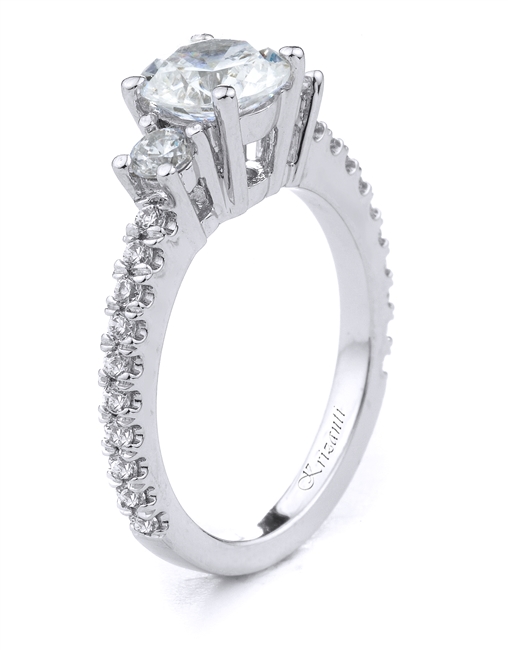 18KT.W ENGAGEMENT RING 0.50CT